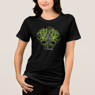 Limone Swirl Tree Roots of Liebe Wedding Tri-Blend Shirt