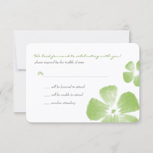 Limone tropische Aquarellfarben-Blume RSVP Karte