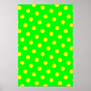 Limone und gelbe Polka-Punkte Poster