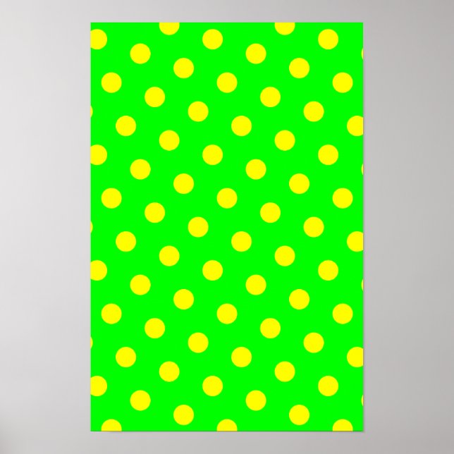 Limone und gelbe Polka-Punkte Poster (Vorne)