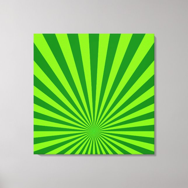 Limone und grüne Funky Abstrakt Art Wrapped Canvas Leinwanddruck (Vorderseite)