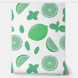 Limone und minte botanische Nahtlose Hand Tapete