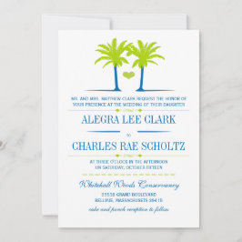 Limone und Royal Blue Beach Typografy Invite Einladung