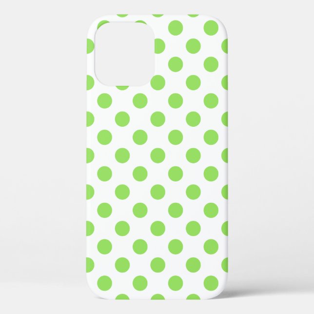Limone und weiße Polka-Punkte Case-Mate iPhone Hülle (Rückseite)