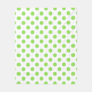 Limone und weiße Polka-Punkte Fleecedecke