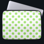 Limone und weiße Polka-Punkte Laptopschutzhülle<br><div class="desc">Limone und weiße Polka-Punkte</div>