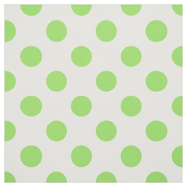 Limone und weiße Polka-Punkte Stoff (Muster)