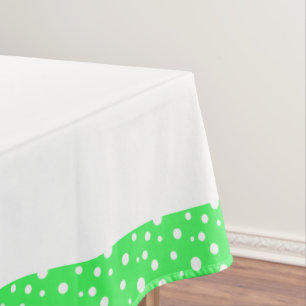 Limone und weiße Polka-Punkte Tischdecke