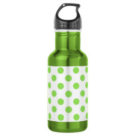 Limone und weiße Polka-Punkte Trinkflasche