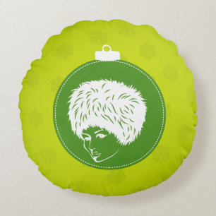 Limone Weihnachten Rundes Kissen