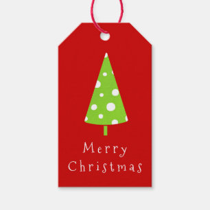 Limone White Polka Dots Weihnachtsbaumen Geschenkanhänger