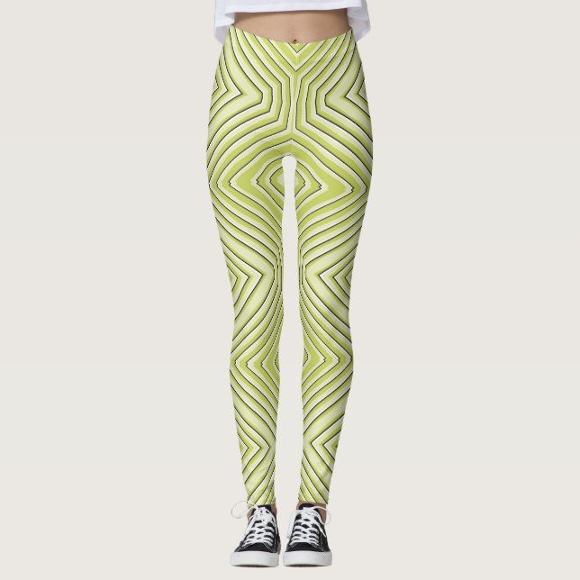Limone Zickzack-Leggings "Ratti_Creative_Arts" Leggings (Vorderseite)