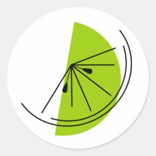 Limone Zitrusfrüchte Runder Aufkleber