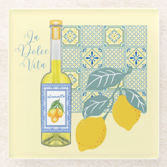 Limonen-Farm Retro Glasuntersetzer (Vorderseite)