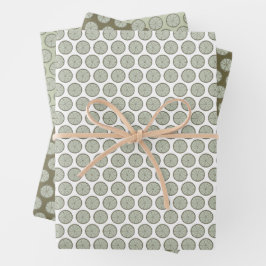 Limonen-Geschenkpapier in drei Farbkombinationen Geschenkpapier Set