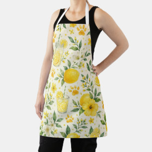 Limonen-Pfotenabdruck-Sommer-Küchenschürze für Hau Schürze