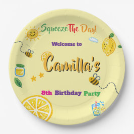 Limonen-Thema Kindergeburtstag  Pappteller