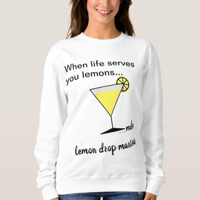 Limonen-Zitronen-Martini Sweatshirt (Vorderseite)