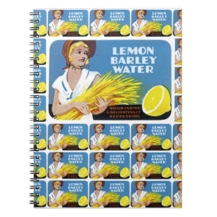Limonengerstenwasser-Etikett mehrfarbig Notizblock