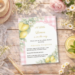 Limonengingham rosa Schleifen Mädchen Baby Shower 
