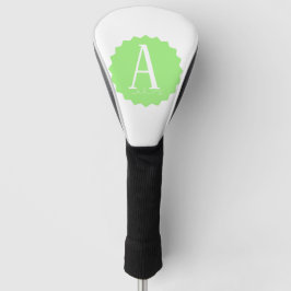 Limonengrüne anfängliche Golfkopfabdeckung Golf Headcover