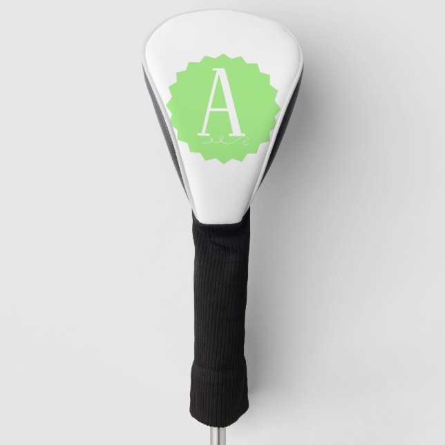 Limonengrüne anfängliche Golfkopfabdeckung Golf Headcover (Vorderseite)