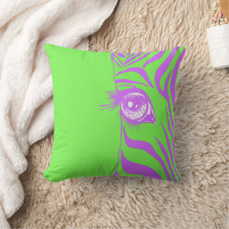 Limonengrüne rosa Zebrawurfkissen Kissen