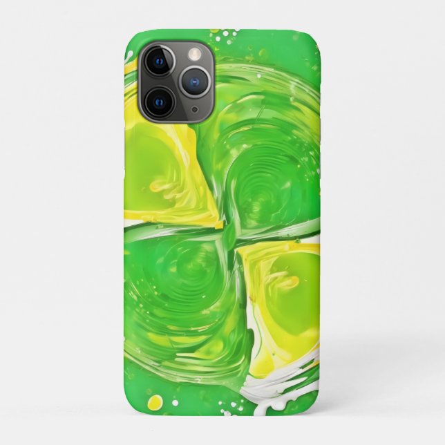 Limonengrüne Spirale Case-Mate iPhone Hülle (Rückseite)