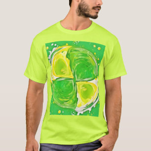Limonengrüne Spirale T-Shirt