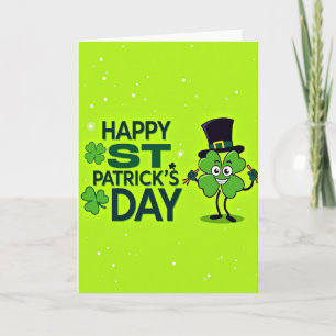 Limonengrüne St. Patrick's Karte