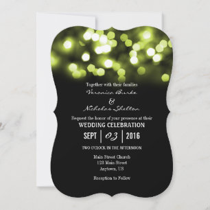 Limoner Black Bokeh Glitzer Lights Hochzeit Einlad Einladung