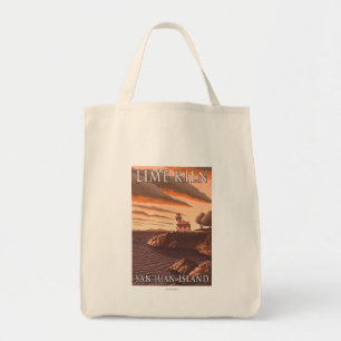 Limoner Brennofen-Leuchtturm-Vintages Reise-Plakat Tragetasche