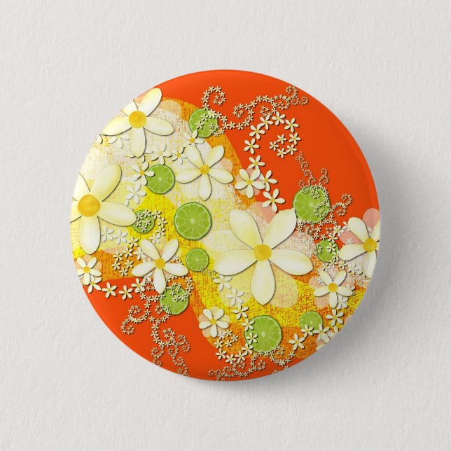 Limoner Girlanden-Schlüsselknopf Button (Vorderseite)