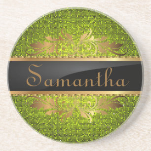 Limoner Glitzer Sequin der Disco Glitz Muster Unte Untersetzer