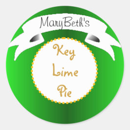 Limoner grüner Schlüssel Runder Aufkleber