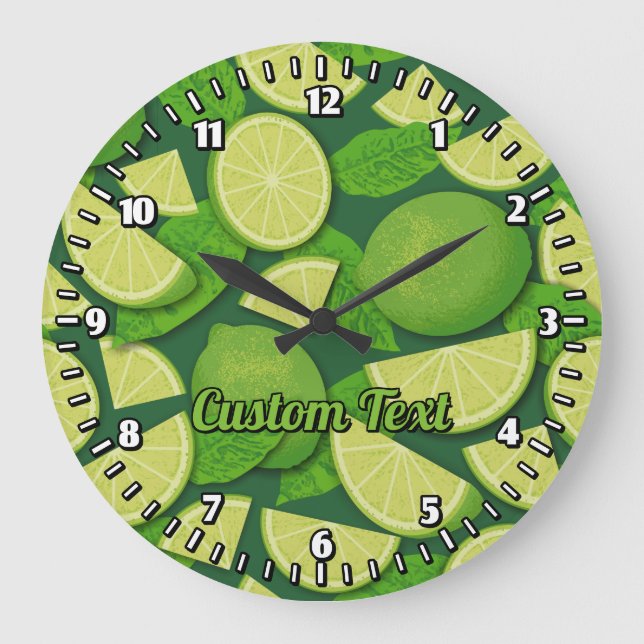 Limoner Hintergrund Große Wanduhr (Vorderseite)