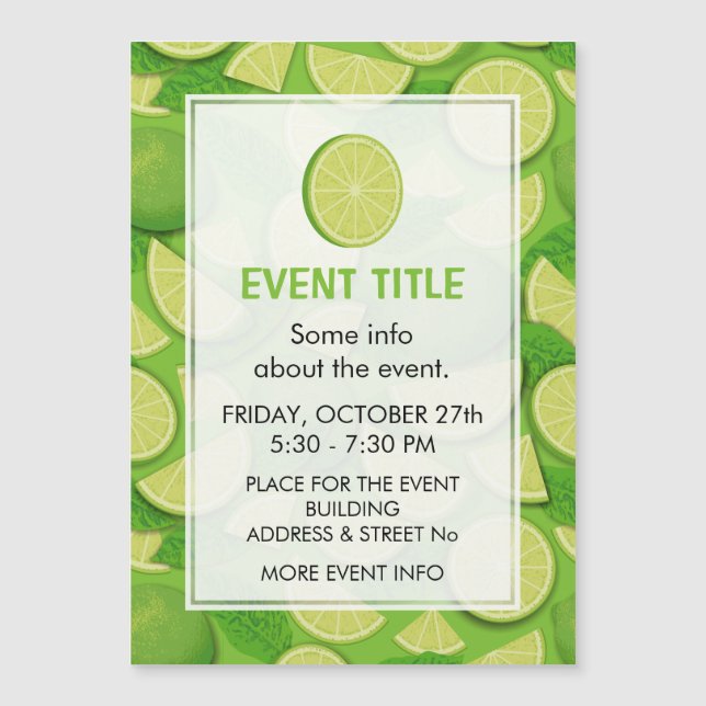 Limoner Hintergrund Magnetkarte (Vorderseite)