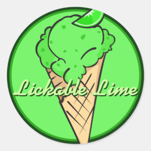 Limoner Icecream-Aufkleber Runder Aufkleber