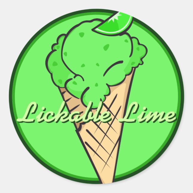 Limoner Icecream-Aufkleber Runder Aufkleber (Vorderseite)