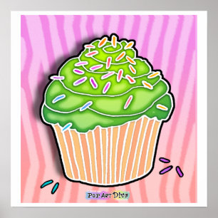 Limoner Mattierter Pink CUPCAKE POSTER