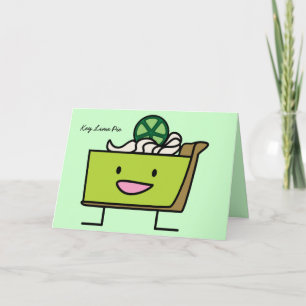 Limoner Pie sour lemon Tart Dessert Slice Graham Dankeskarte