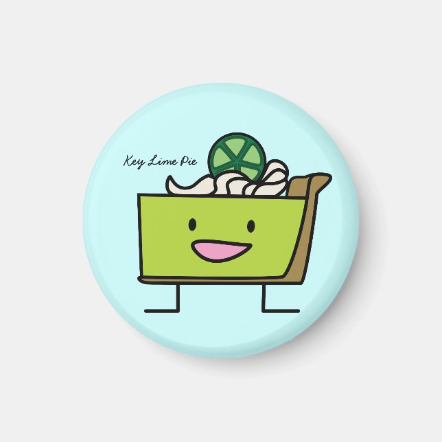 Limoner Pie sour lemon Tart Dessert Slice Graham Magnet (Vorne)