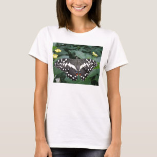 Limoner Schmetterling und Blume Ladys T Shirt