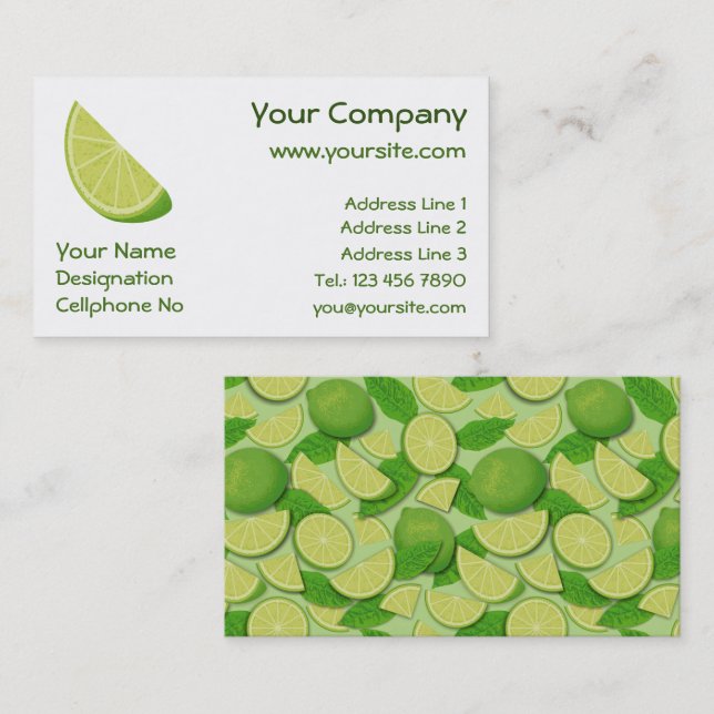 Limoner Schnitt Visitenkarte (Vorne/Hinten)