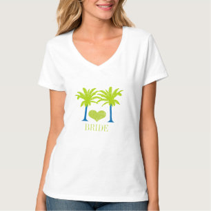 Limoner T - SHIRT Blue Palm Tree Beach Hochzeit