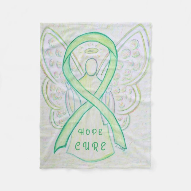Limones Bewusstsein Ribbon Hope Cure Angel Blanket Fleecedecke (Vorderseite)