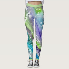 Limones blaues Ice-Abstract-Design Leggings