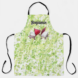 Limones Creme Splash Piano Buch Name hinzufügen Schürze