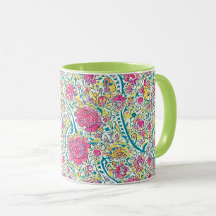 Limones florales arabisches Muster Tasse
