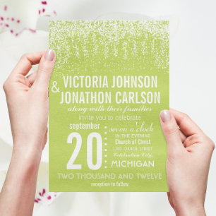 Limones Foto Confetti ModernTypografie Einladung